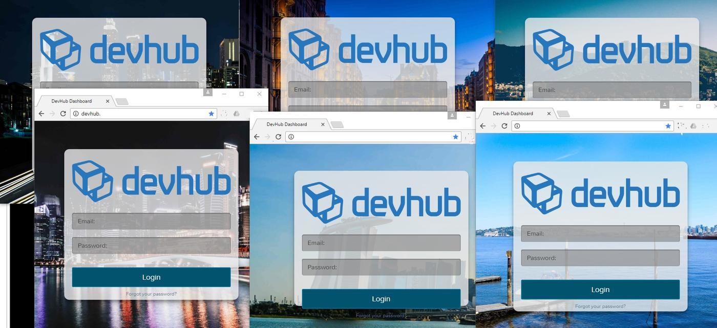 DevHub Login Screen