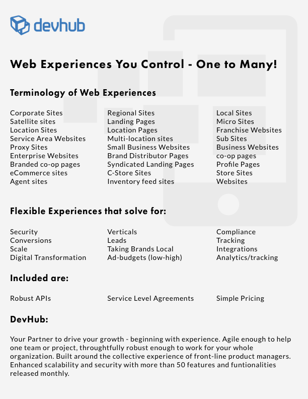 DevHub Terminology of Web Experience