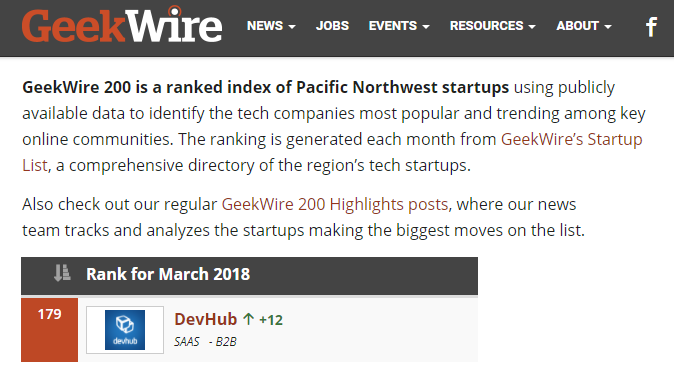 DevHub GeekWire 200