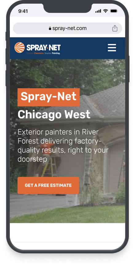 Spray-Net local site on mobile